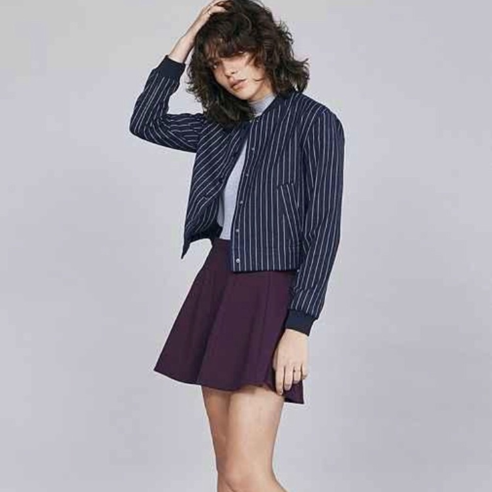 Striped bomber jacket